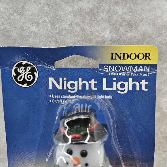Christmas Snowman Night Light GE New In‎ Package Vintage Holiday Decor - Picture 3 of 6